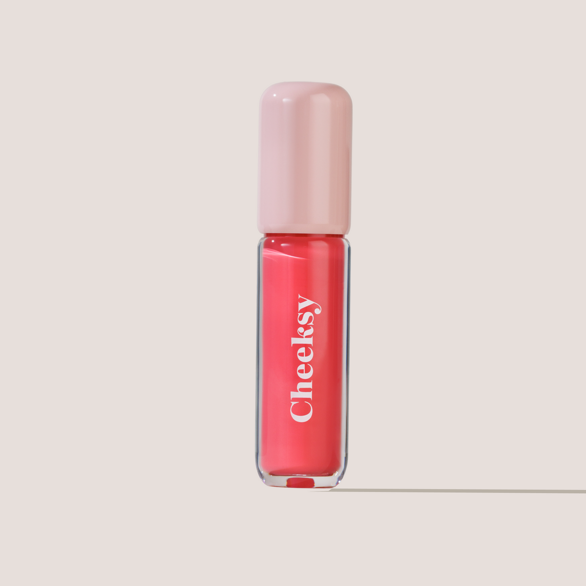 Cheeksy Liquid Blush by By Yglam Beauty in the Poppy Pink shade.